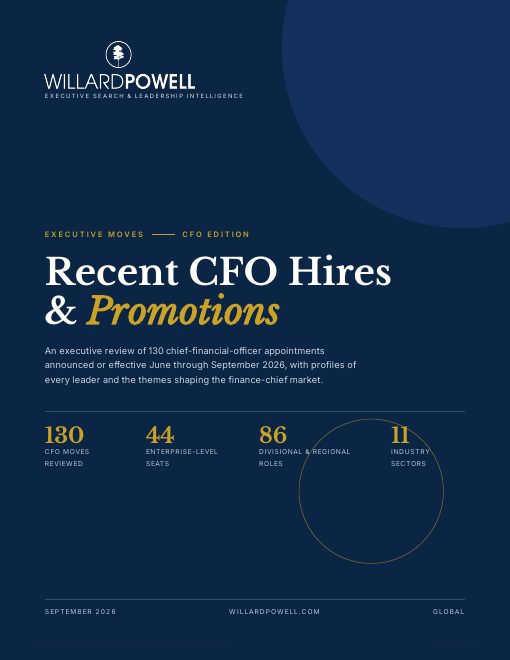 Cover of Recent CFO Hires & Promotions