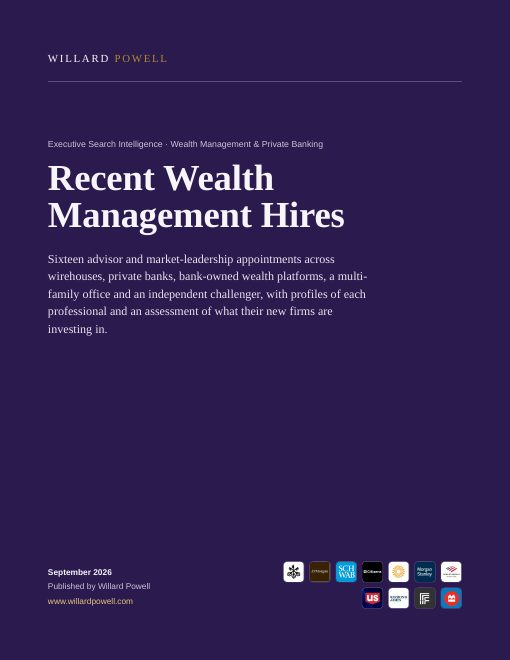 Cover of Recent Wealth Management Hires